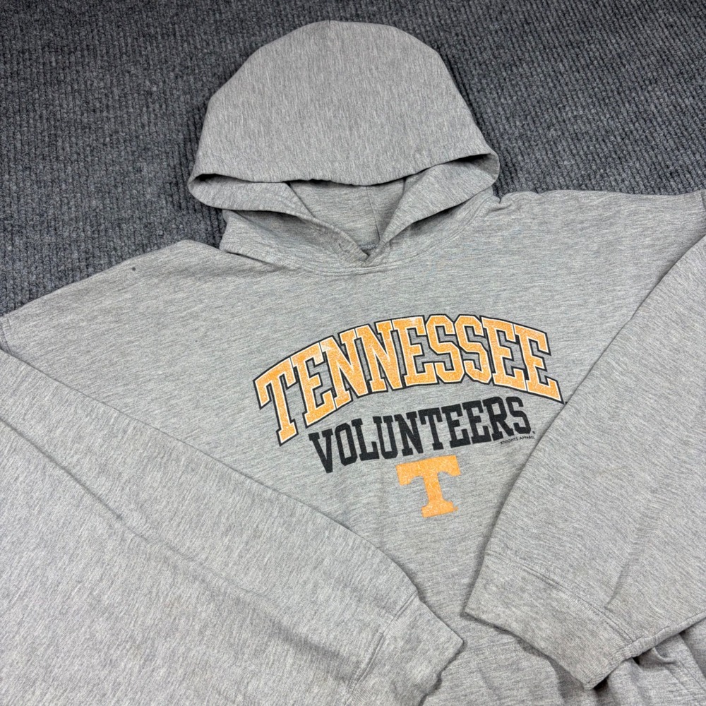 Knights Apparel Hoodie Mens L Tennessee Volunteers Gray Pullover NCAA Sweatshirt